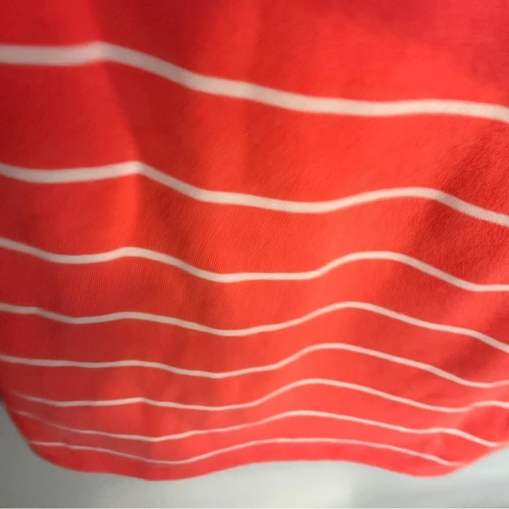 J. Crew Neon Pink Stripe Fleece Turtleneck
